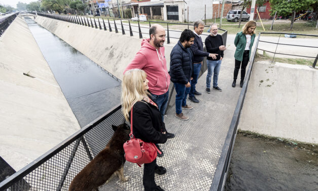 CASCALLARES Y SABBATELLA RECORRIERON LAS OBRAS DE URBANIZACIÓN EN EL CAMINO DE SIRGA EN EL ARROYO DEL REY