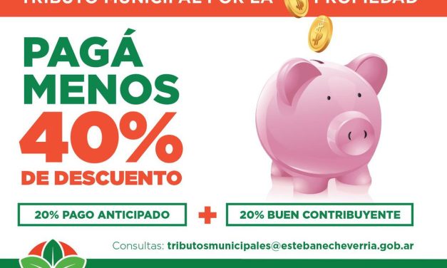 ECHEVERRIA. DESCUENTO EN EL TRIBUTO MUNICIPAL POR LA PROPIEDAD