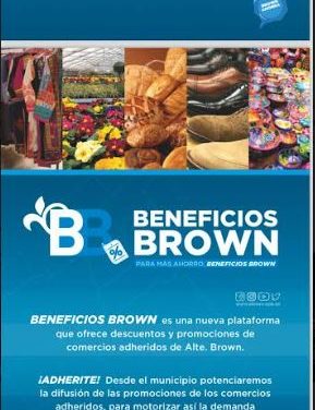 BROWN CONVOCA A COMERCIOS A SUMARSE AL PROGRAMA “BENEFICIOS BROWN” DE DESCUENTOS Y PROMOCIONES