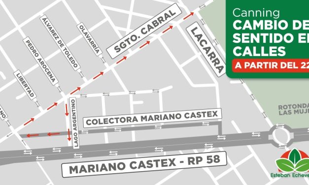 TRANSITO EN CANNING, CAMBIO DE CIRCULACION DE CALLES