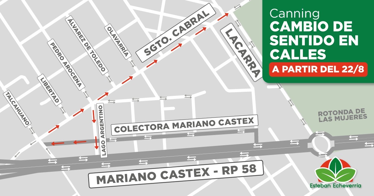 TRANSITO EN CANNING, CAMBIO DE CIRCULACION DE CALLES