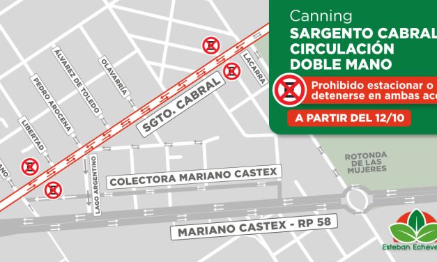CAMBIOS DE TRANSITO EN CALLES DE CANNING