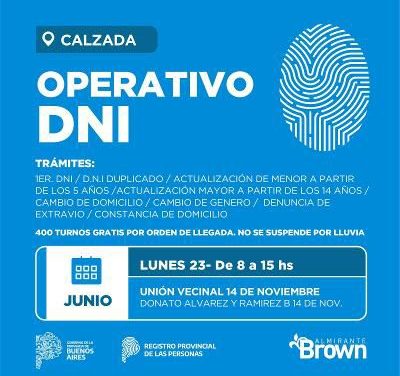 VUELVE EL OPERATIVO DE DOCUMENTACIÓN A CALZADA,  ORIONE, SOLANO, CLAYPOLE Y MÁRMOL