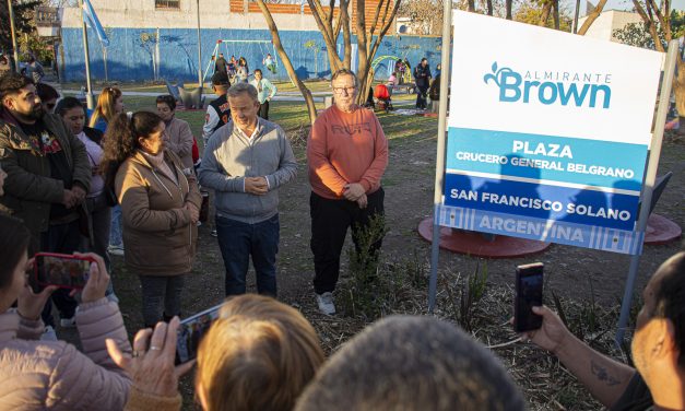CASCALLARES INAUGURÓ LA NUEVA PLAZA CRUCERO GENERAL BELGRANO DE SOLANO
