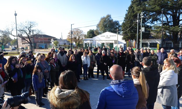 GRAY INAUGURO OBRAS EN LA PLAZA LA CAMPANA