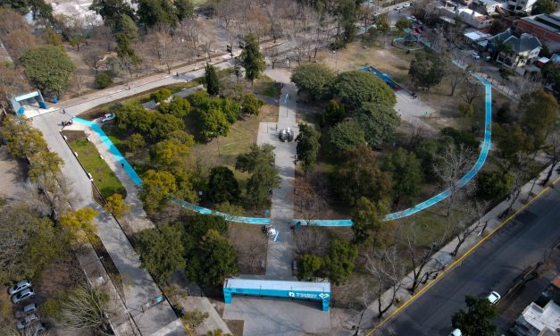 LANUS INAUGURO PARTE DEL PARQUE CENTRAL LAS COLONIAS
