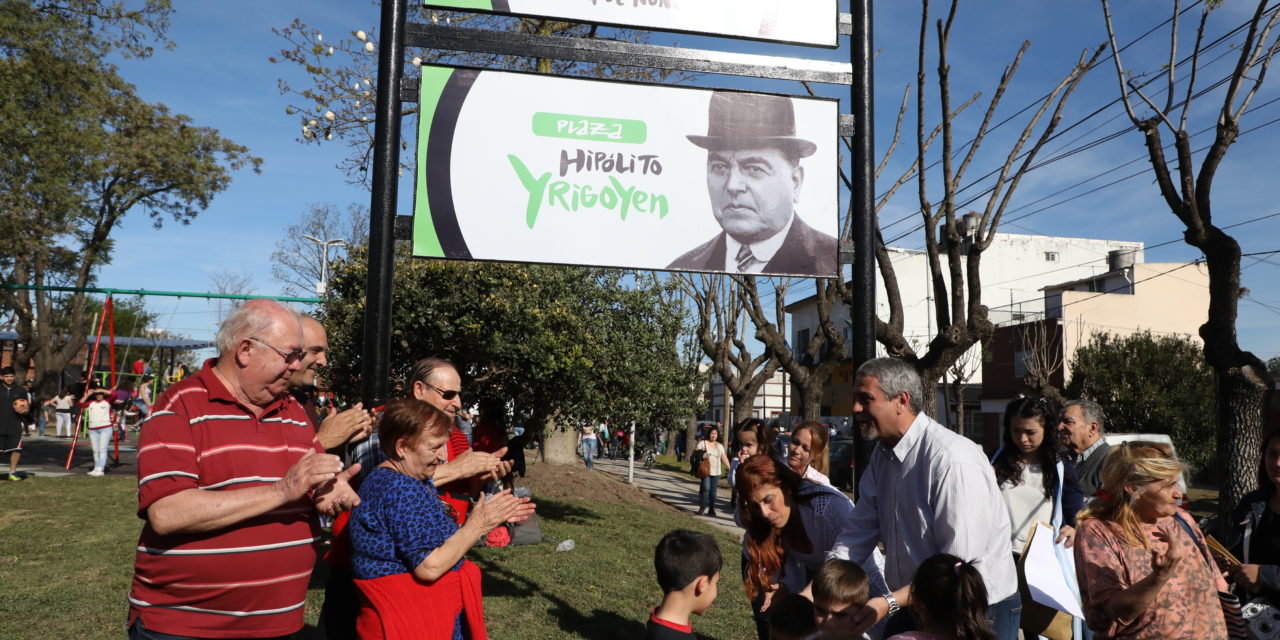 FERRARESI INAUGURO LA PLAZA YRIGOYEN EN WILDE
