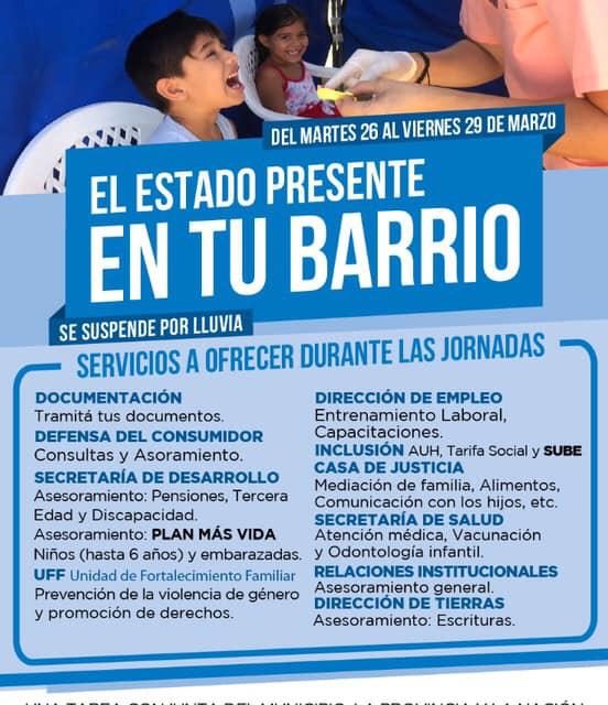 «EL ESTADO PRESENTE EN TU BARRIO» EN BURZACO