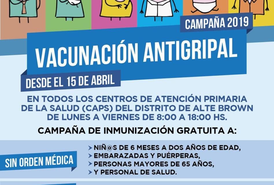 COMENZO LA CAMPAÑA ANTIGRIPAL GRATUITA EN ALMIRANTE BROWN