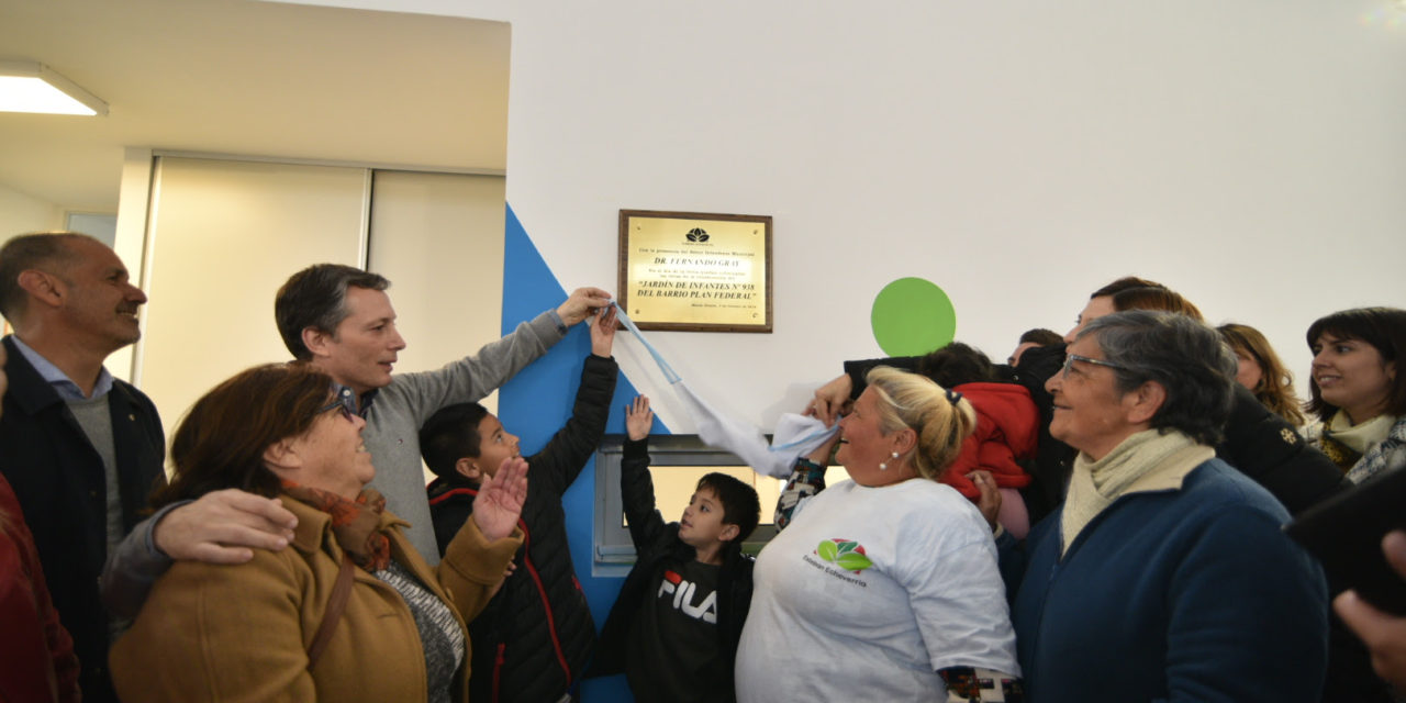 FERNANDO GRAY PARTICIPÓ DE LA FINALIZACIÓN DE OBRA DEL NUEVO JARDÍN DE INFANTES DEL BARRIO PLAN FEDERAL