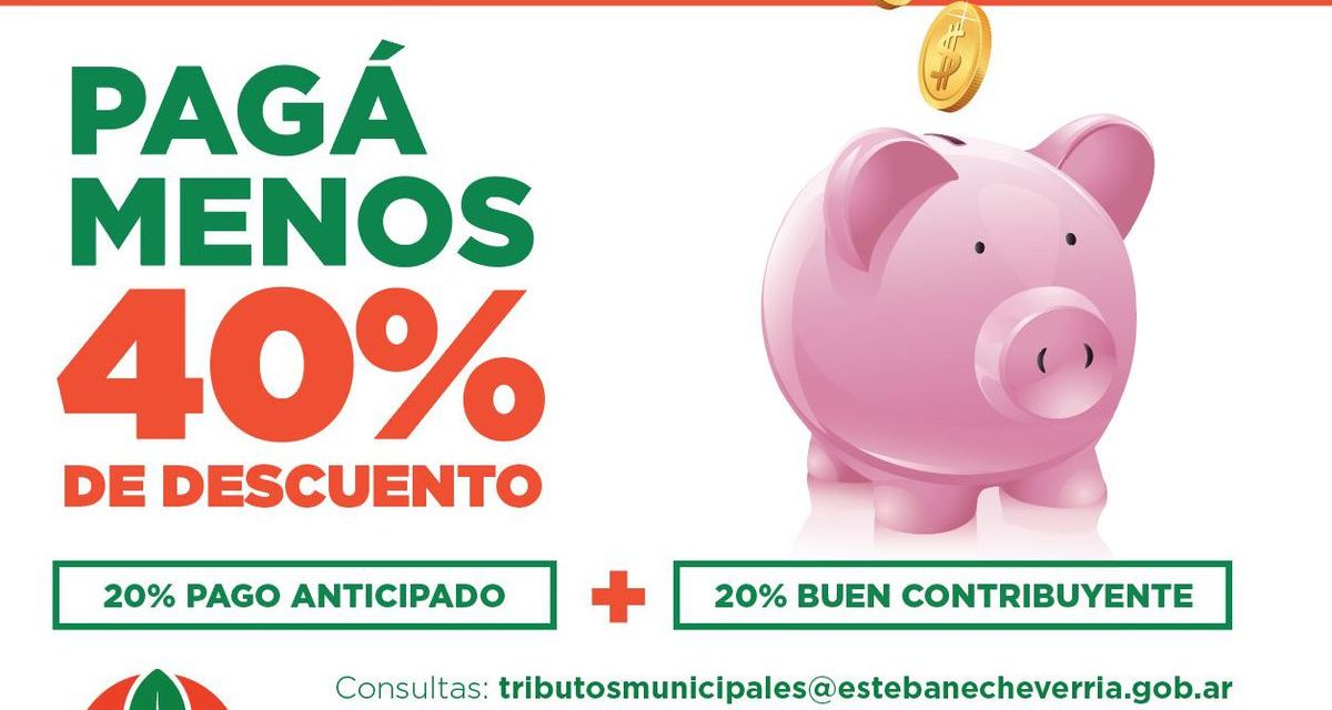 ECHEVERRIA. DESCUENTO EN EL TRIBUTO MUNICIPAL POR LA PROPIEDAD