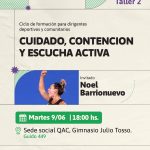 SEGUNDO ENCUENTRO DE LA USINA DE GESTIÓN DEPORTIVA Y COMUNITARIA CON LA PARTICIPACIÓN DE NOEL BARRIONUEVO, HISTÓRICA INTEGRANTE DE LAS LEONAS